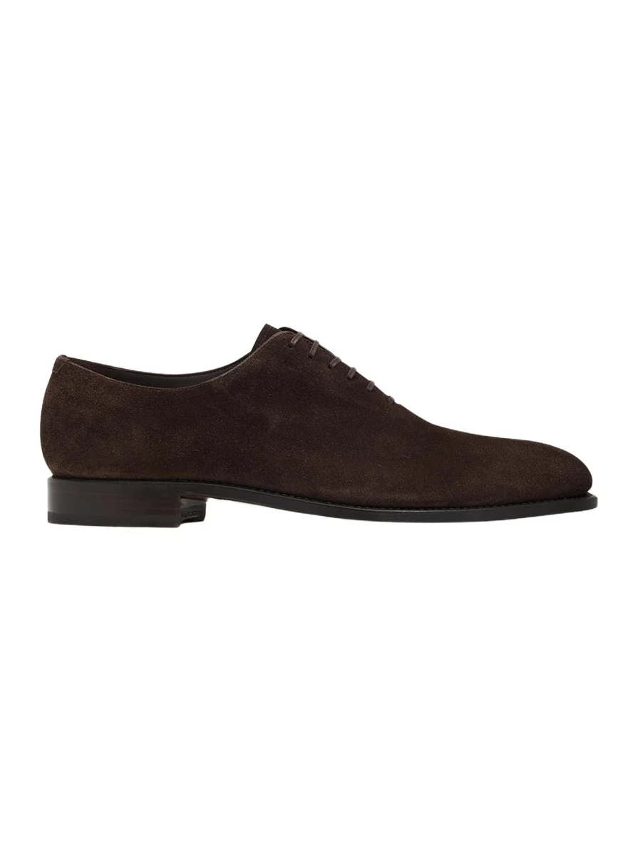 Ferragamo Men's Angiolo Tramezza Suede Oxfords