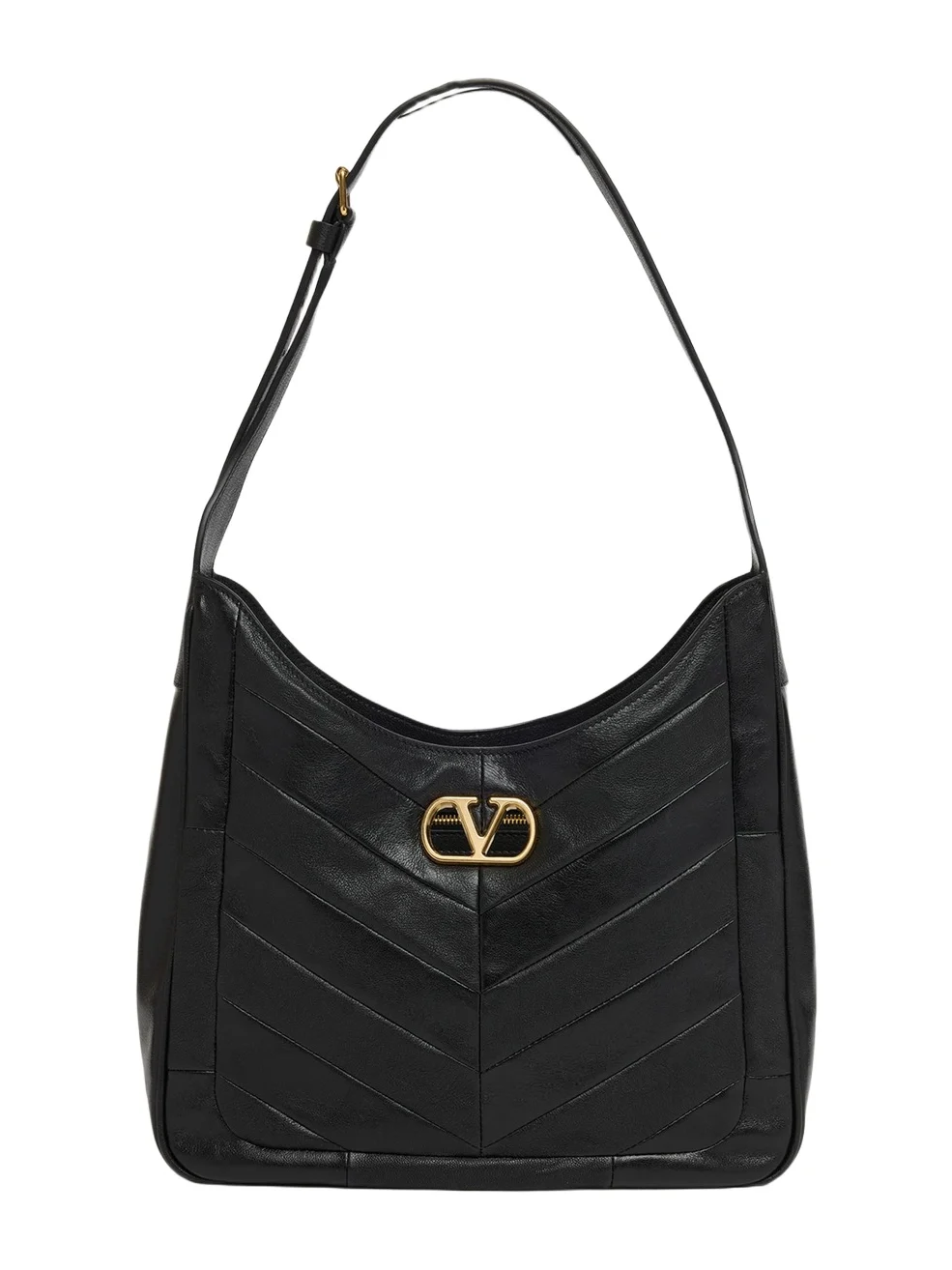 Medium Chevron Leather Hobo Bag Medium Chevron Leather Hobo Bag