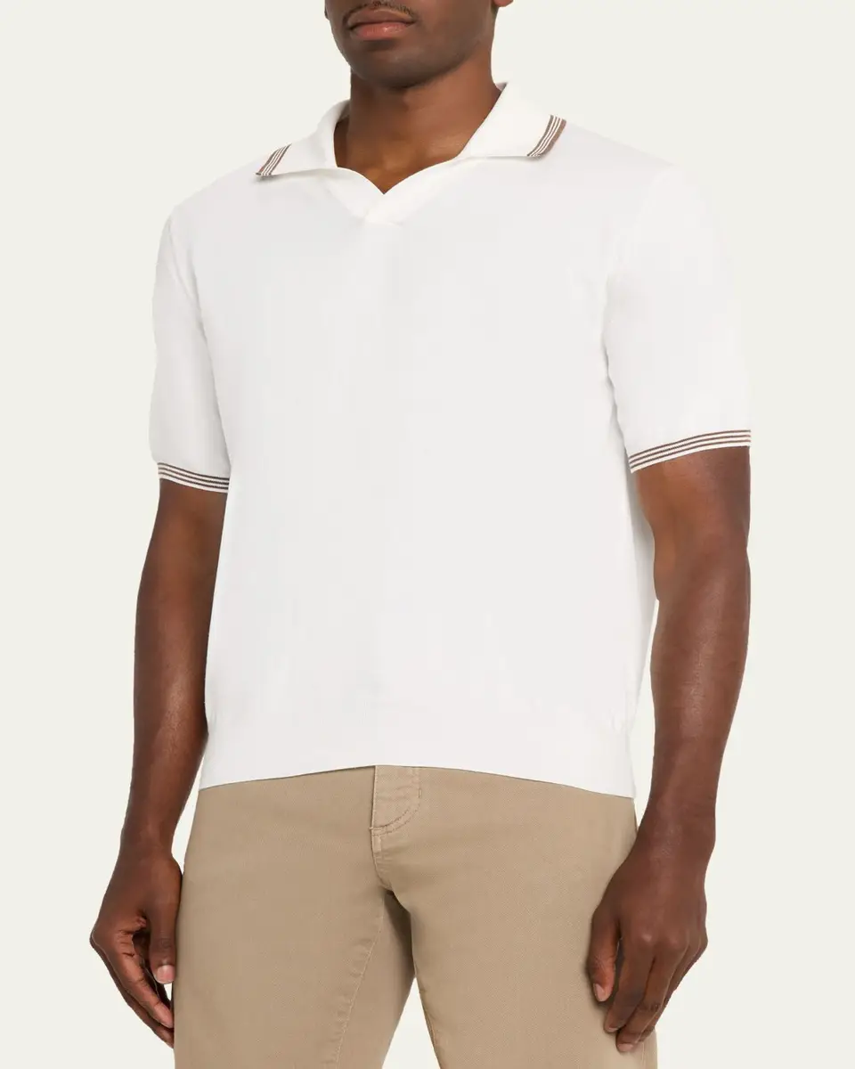 Fioroni Men's Giza Cotton Polo | Thumbnail 4