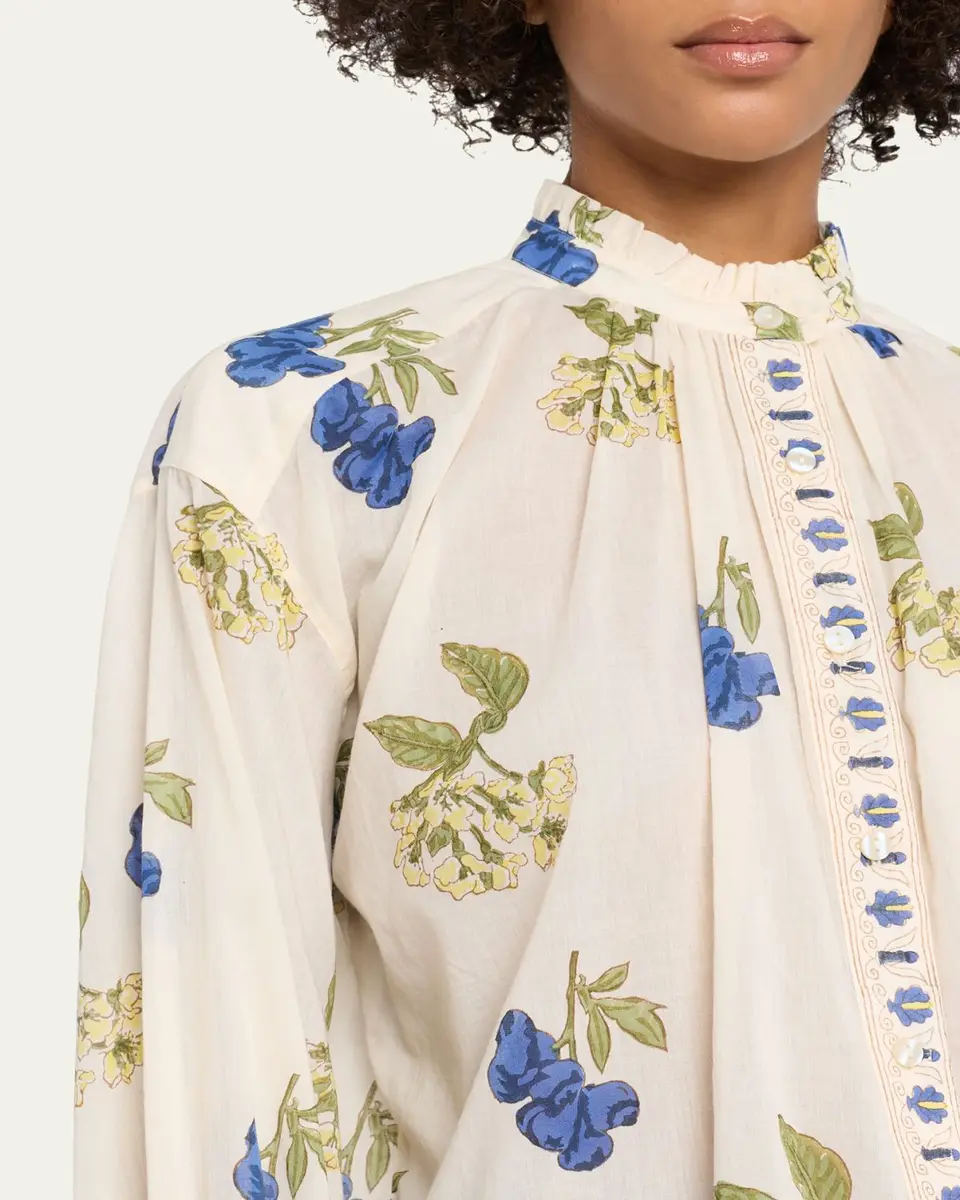 ALIX OF BOHEMIA Poet Long-Sleeve Floral Cotton Blouse | Thumbnail 5 ALIX OF BOHEMIA Poet Long-Sleeve Floral Cotton Blouse | Thumbnail 5