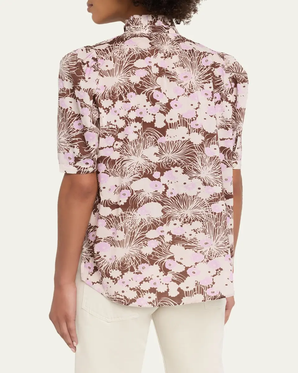 ALIX OF BOHEMIA Winnie Short-Sleeve Floral Cotton Blouse | Thumbnail 3 ALIX OF BOHEMIA Winnie Short-Sleeve Floral Cotton Blouse | Thumbnail 3
