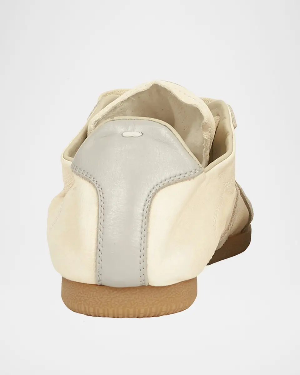 Maison Margiela Men's Replica Napa Leather and Suede Low-Top Sneakers | Thumbnail 3