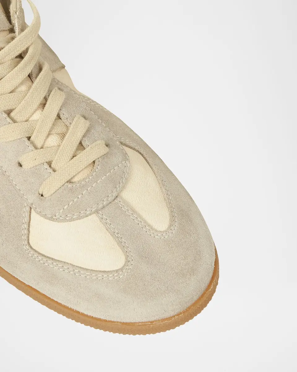 Maison Margiela Men's Replica Napa Leather and Suede Low-Top Sneakers | Thumbnail 4
