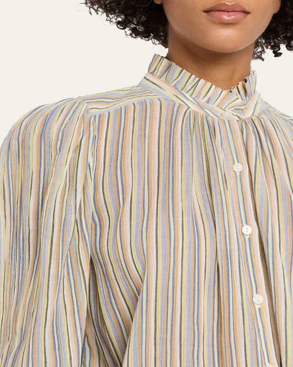ALIX OF BOHEMIA Annabel Long-Sleeve Striped Cotton Blouse | Thumbnail 5 ALIX OF BOHEMIA Annabel Long-Sleeve Striped Cotton Blouse | Thumbnail 5