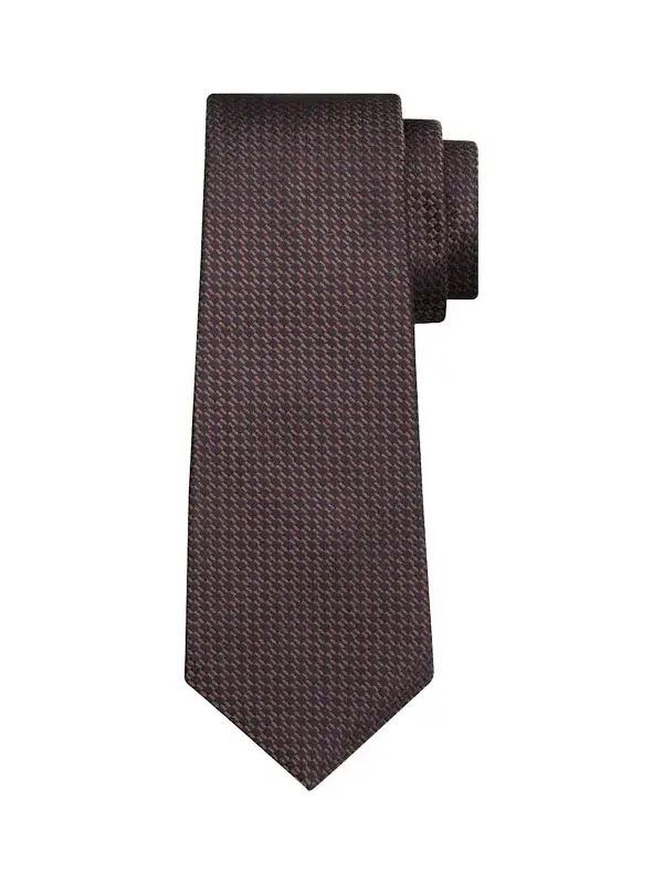 Kiton Men's Abstract Woven Silk Sevenfold Tie