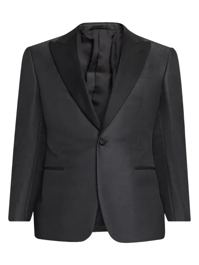 Wool-Silk Micro Jacquard Dinner Jacket Wool-Silk Micro Jacquard Dinner Jacket