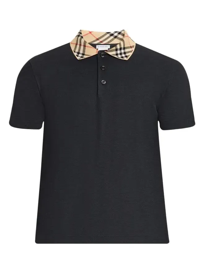 Men's Evan Check-Collar Pique Polo Shirt