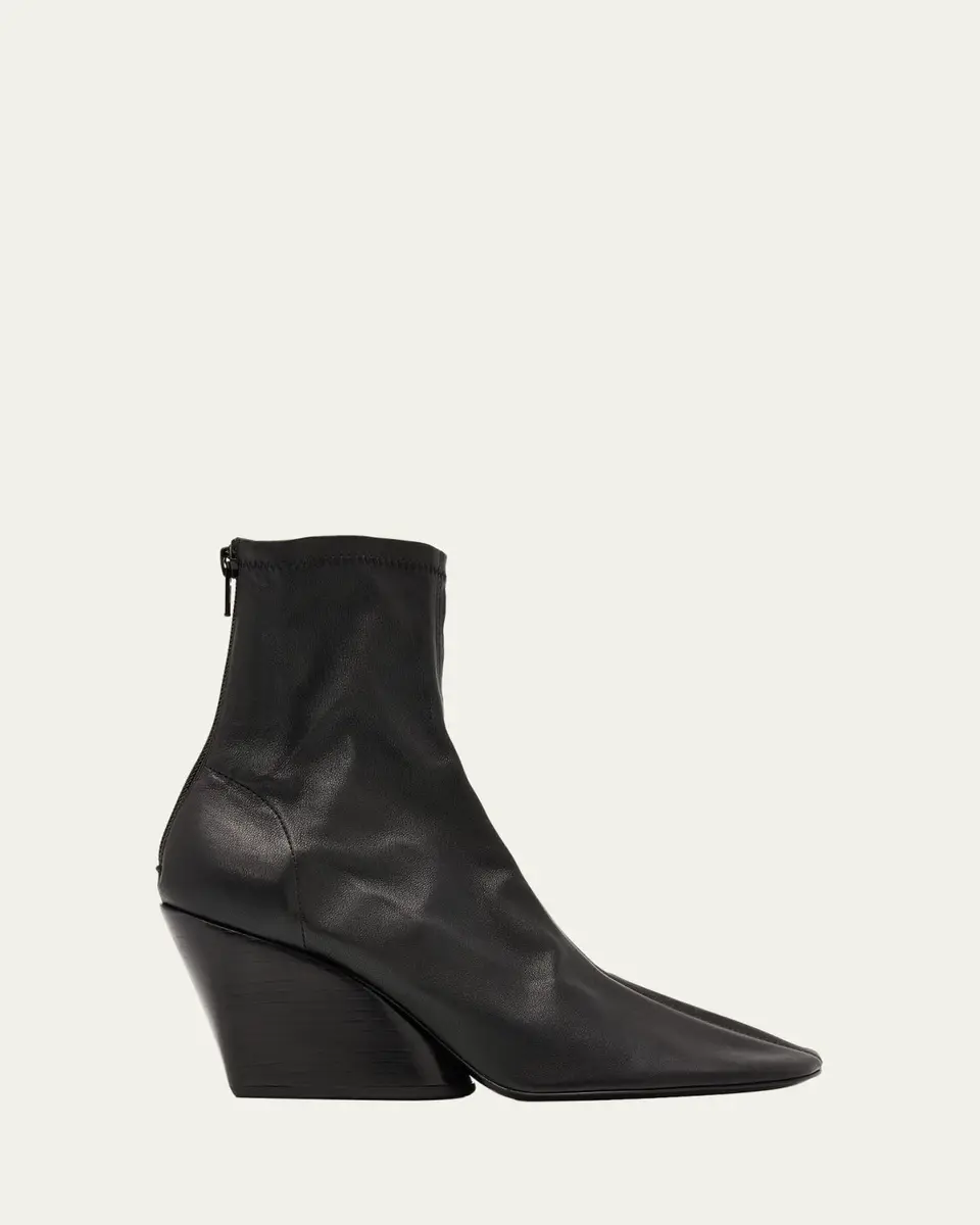 Proenza Schouler 70mm Slant Stretch Leather Ankle Boots | Thumbnail 4