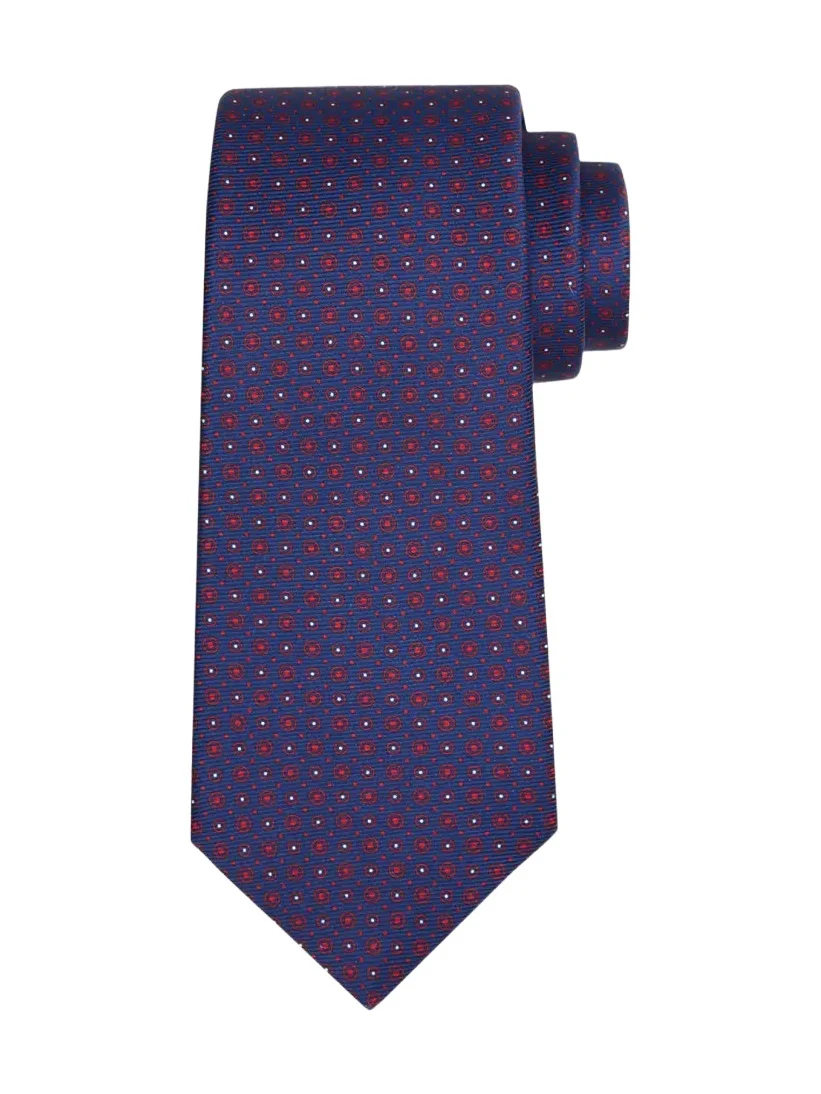 Kiton Men's Micro-Dots Silk Sevenfold Tie