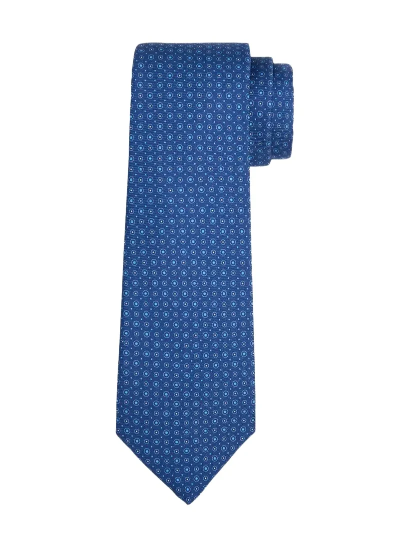 Kiton Men's Micro-Circle Silk Sevenfold Tie