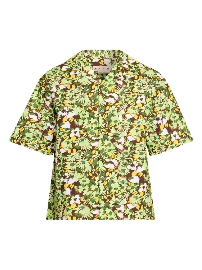 Men's Multicolor Floral Cotton Camp Shirt Men's Multicolor Floral Cotton Camp Shirt