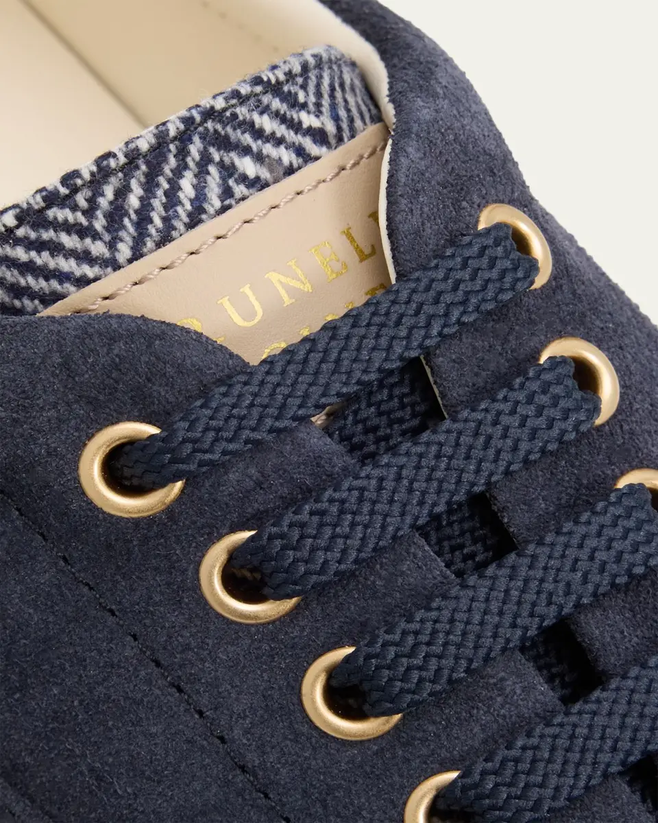 Brunello Cucinelli Men's Suede Low-Top Sneakers | Thumbnail 5 Brunello Cucinelli Men's Suede Low-Top Sneakers | Thumbnail 5