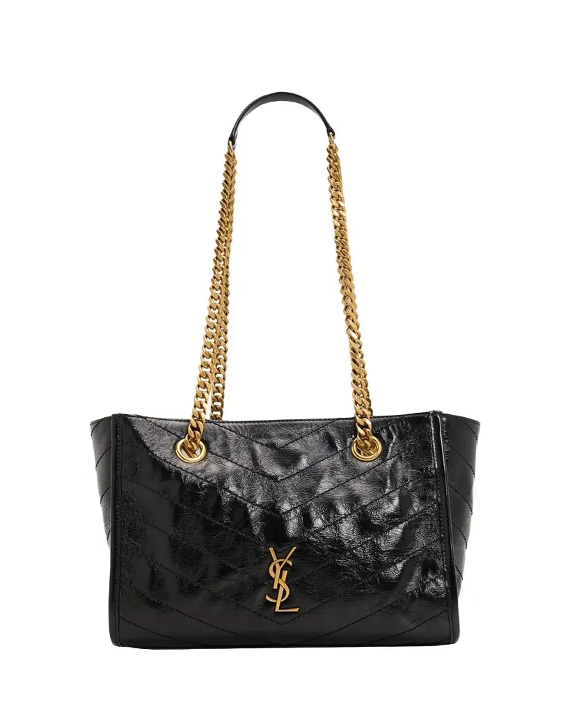 Saint Laurent Niki Small East-West Chevron Leather Shopping Bag | Image 1 Saint Laurent Niki Small East-West Chevron Leather Shopping Bag | Image 1