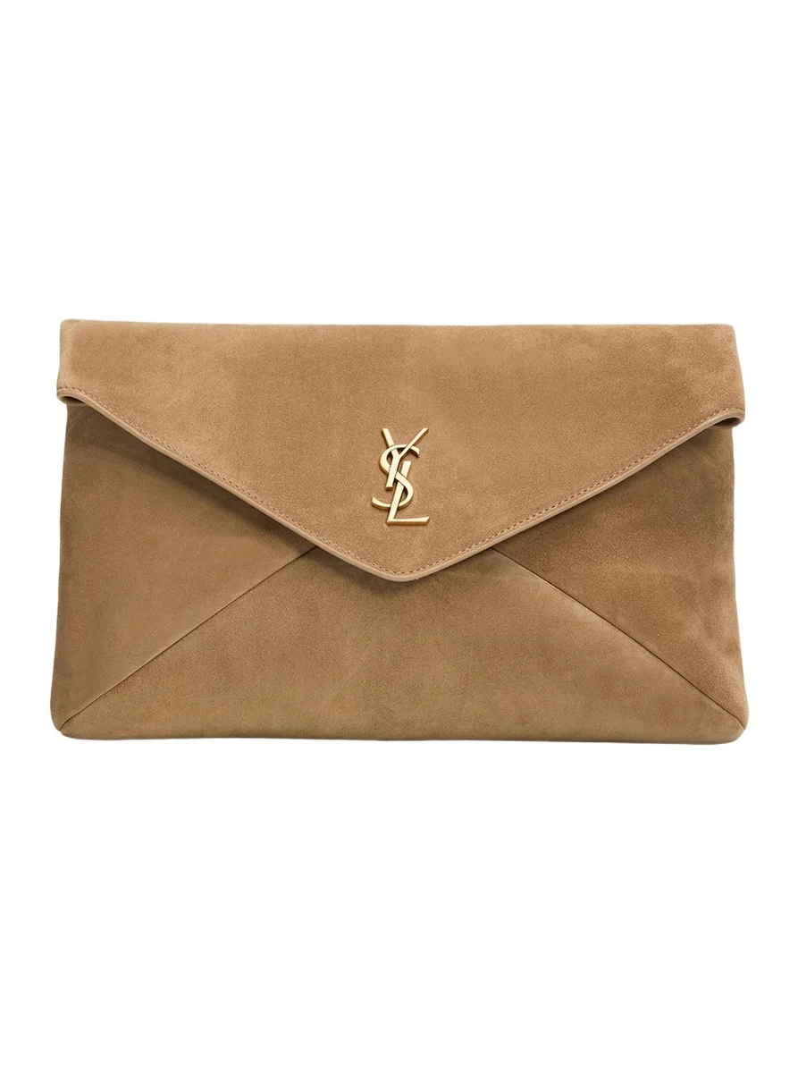 Large YSL Envelope Pouch Clutch Bag in Suede Large YSL Envelope Pouch Clutch Bag in Suede