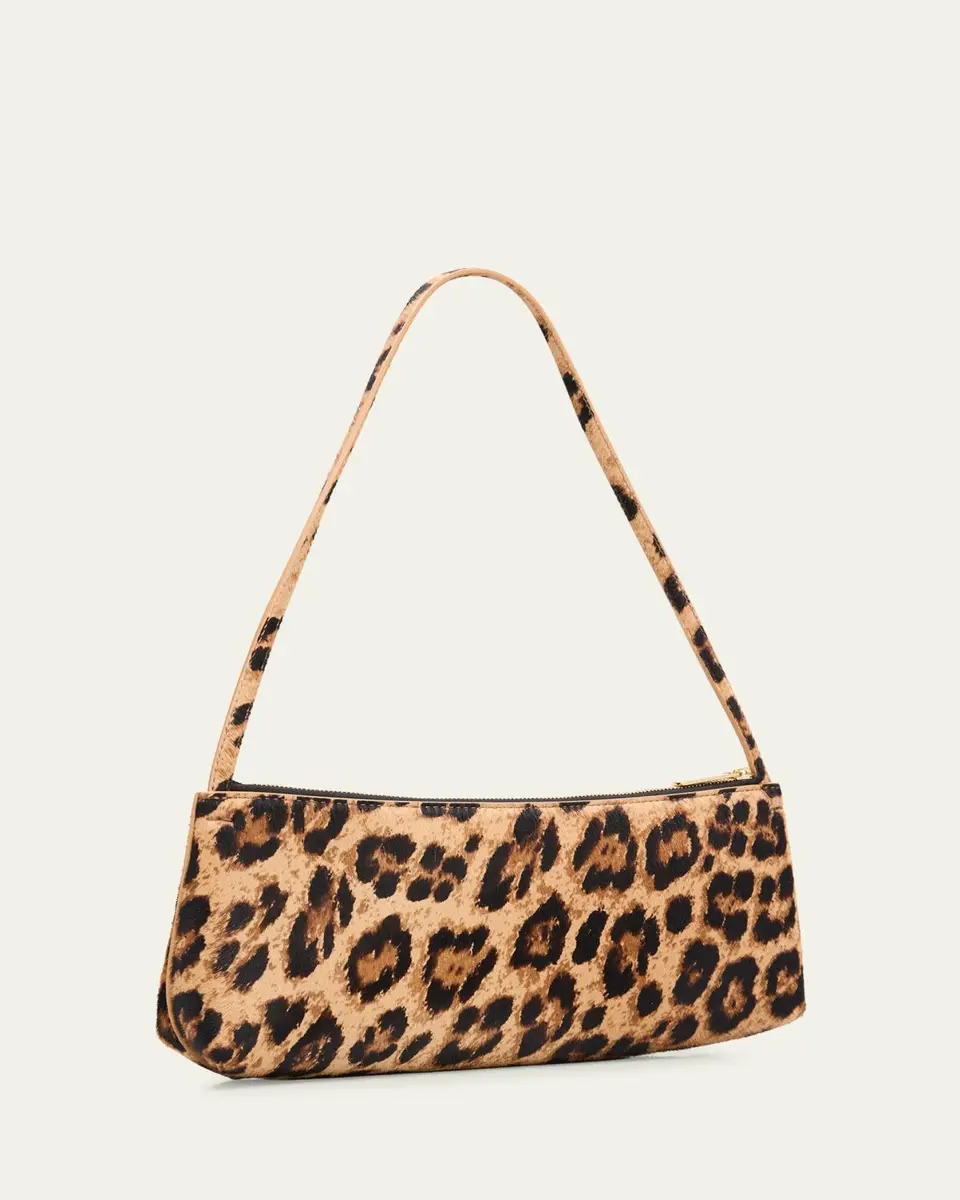MANSUR GAVRIEL Gaia Leopard Calf Hair Baguette Shoulder Bag | Thumbnail 2 MANSUR GAVRIEL Gaia Leopard Calf Hair Baguette Shoulder Bag | Thumbnail 2