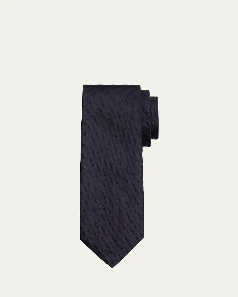 Tom Ford Men's Textured Tonal Jacquard Linen Tie | Thumbnail 3 Tom Ford Men's Textured Tonal Jacquard Linen Tie | Thumbnail 3