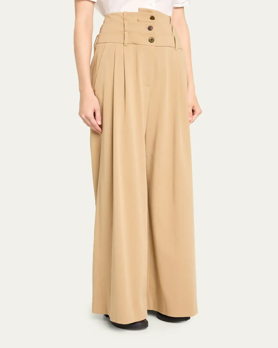 Monse Triple Waistband Pleated Wide-Leg Trousers | Thumbnail 4 Monse Triple Waistband Pleated Wide-Leg Trousers | Thumbnail 4