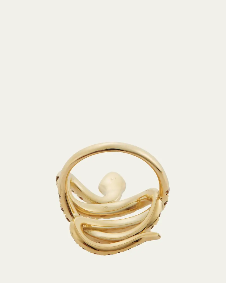 Ileana Makri 18K Diamond Pave Coiled Snake Ring | Thumbnail 4