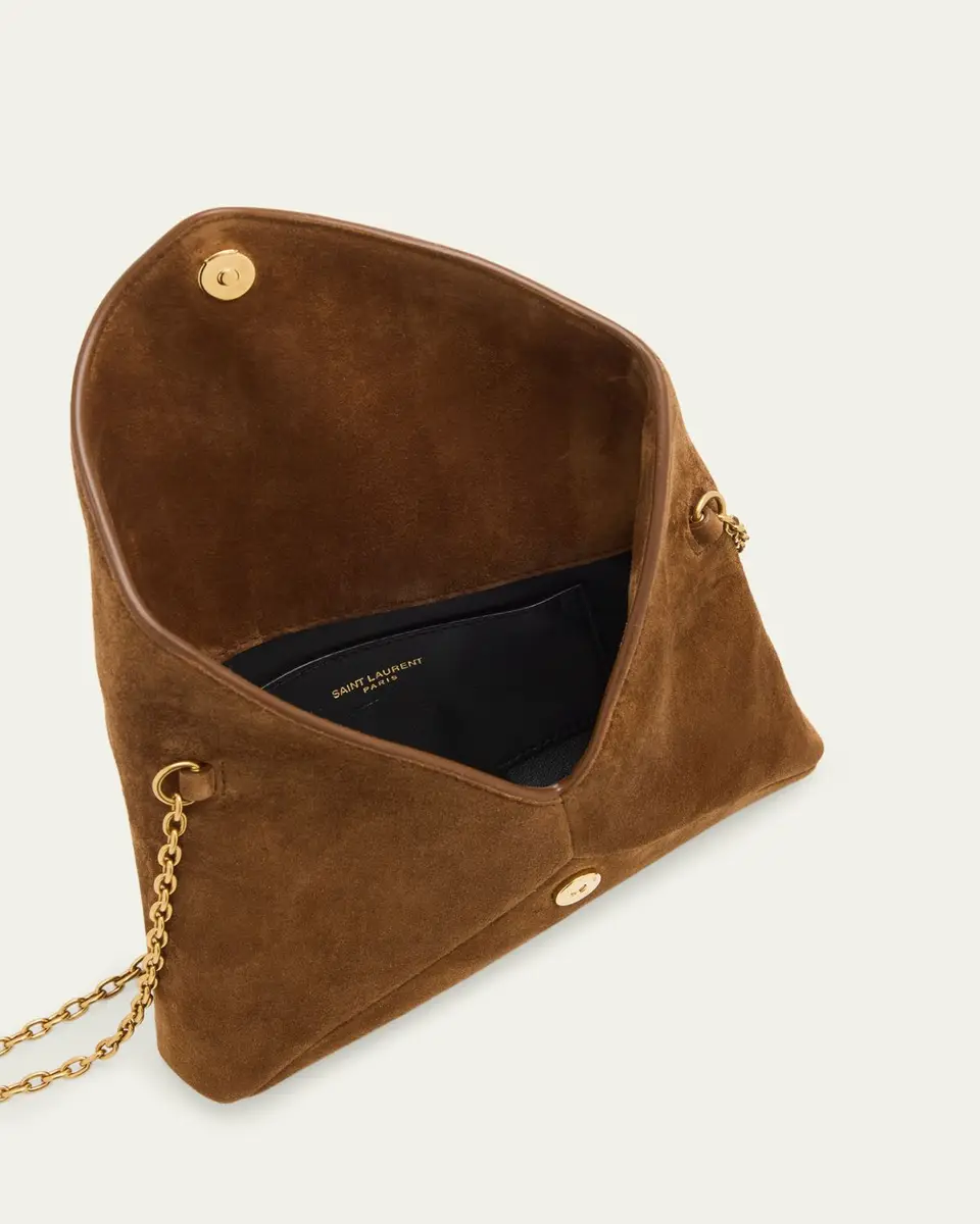 Saint Laurent YSL Envelope Bag on Chain in Suede | Thumbnail 3 Saint Laurent YSL Envelope Bag on Chain in Suede | Thumbnail 3