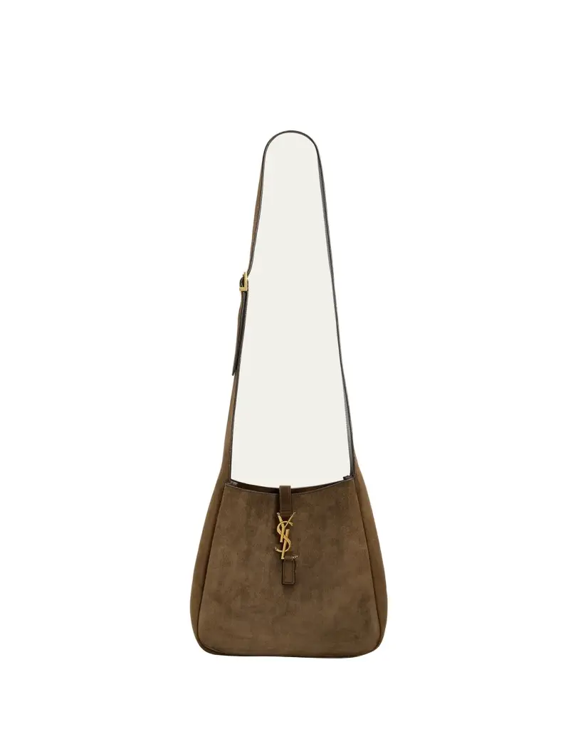 Saint Laurent Le 5 À 7 Small Suede Crossbody Bag | Image 1 Saint Laurent Le 5 À 7 Small Suede Crossbody Bag | Image 1