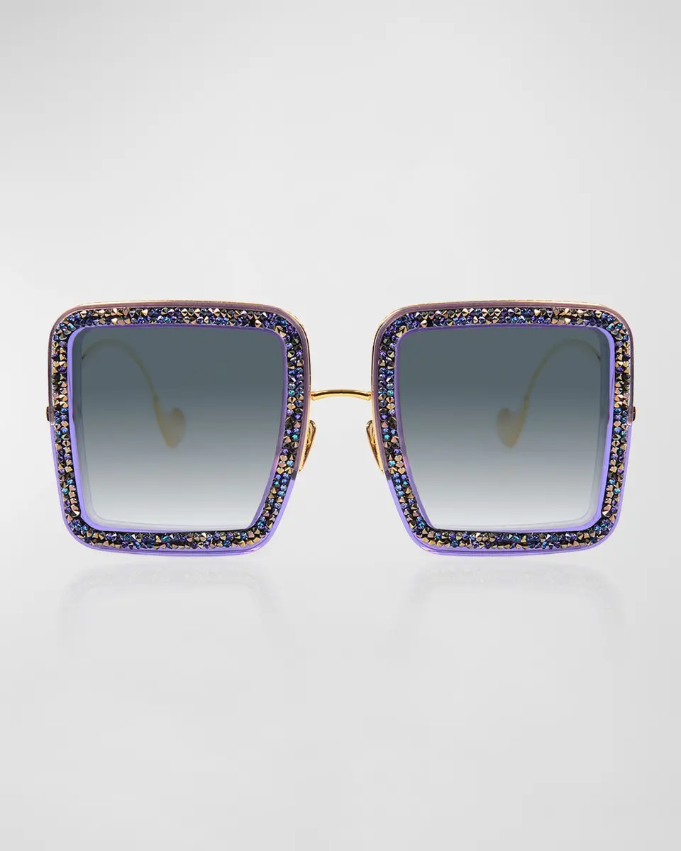 Anna-Karin Karlsson Beaming Sky Swarovski Square Acetate Sunglasses | Thumbnail 2