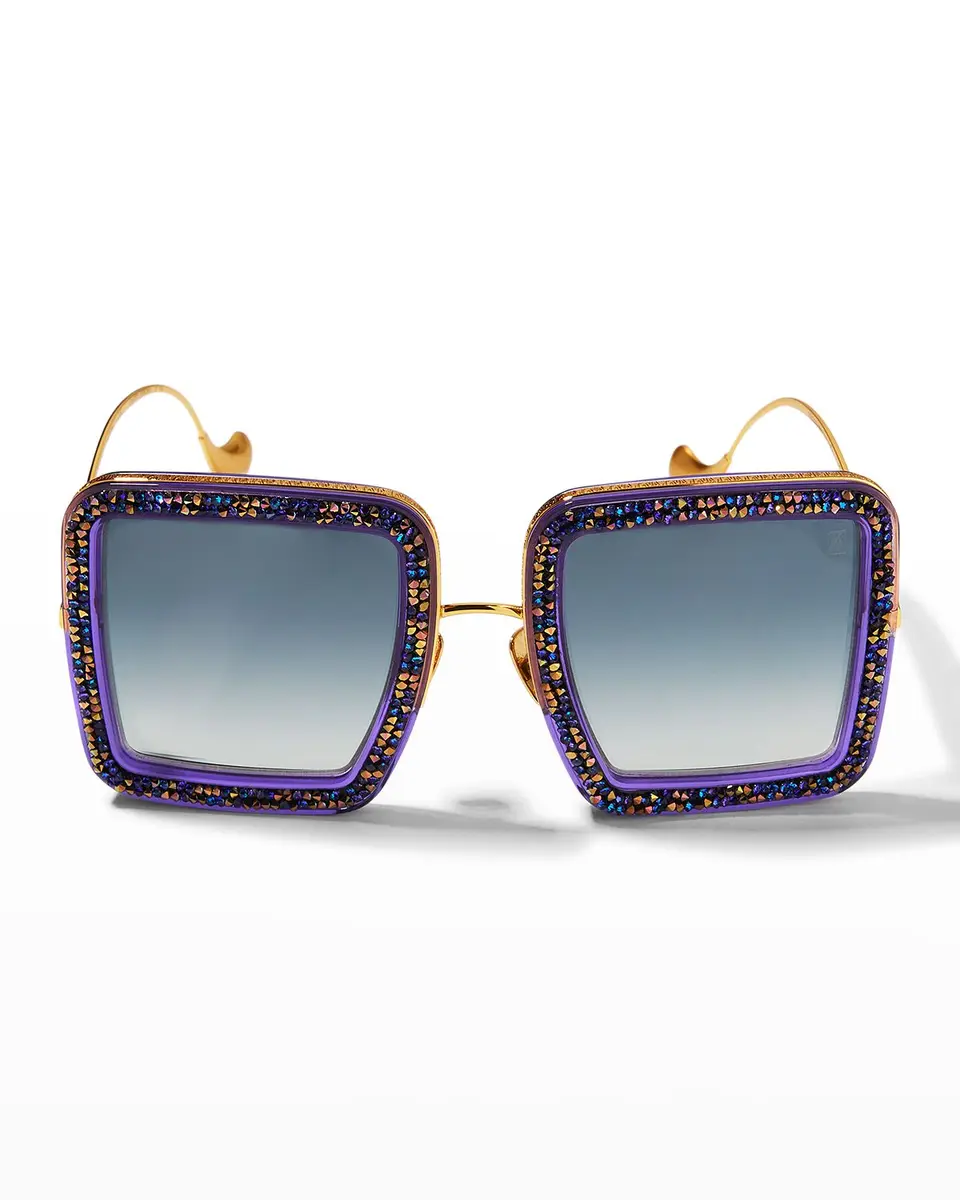 Anna-Karin Karlsson Beaming Sky Swarovski Square Acetate Sunglasses | Thumbnail 3