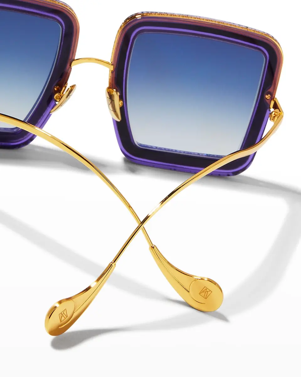 Anna-Karin Karlsson Beaming Sky Swarovski Square Acetate Sunglasses | Thumbnail 5