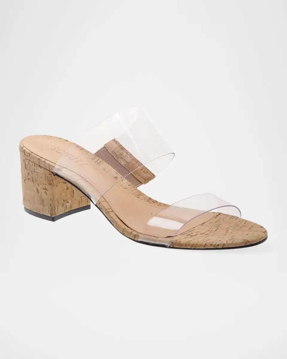Schutz Victorie Vinyl Dual-Band Slide Sandals | Thumbnail 2 Schutz Victorie Vinyl Dual-Band Slide Sandals | Thumbnail 2