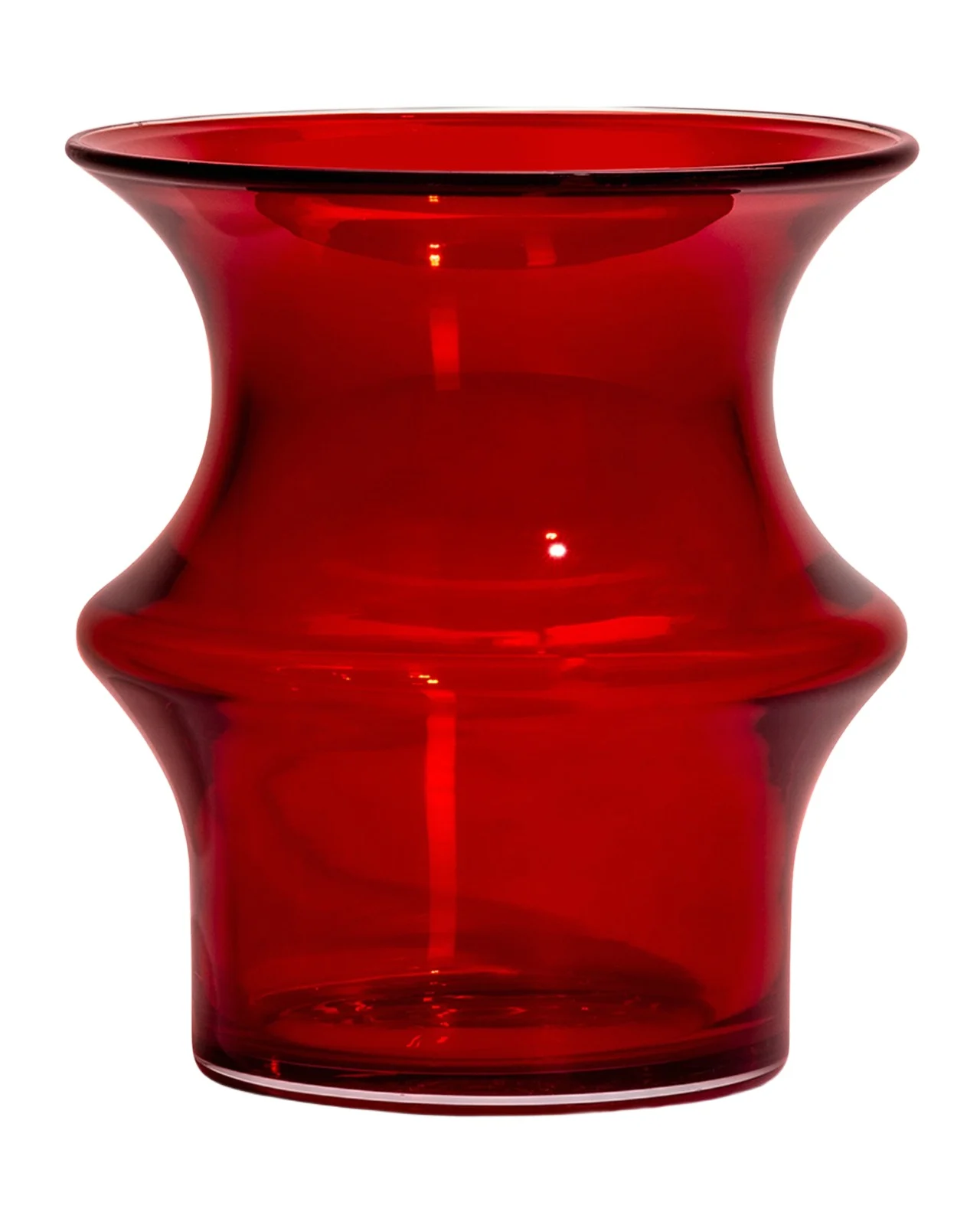 Kosta Boda Pagod Small Clear Vase, 6.6"