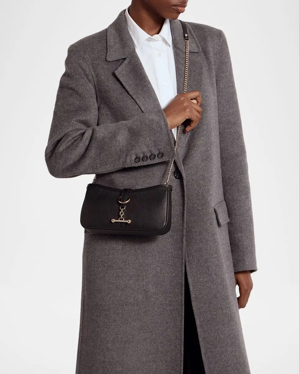 Strathberry Kite Grain Leather Clutch on Chain | Thumbnail 2