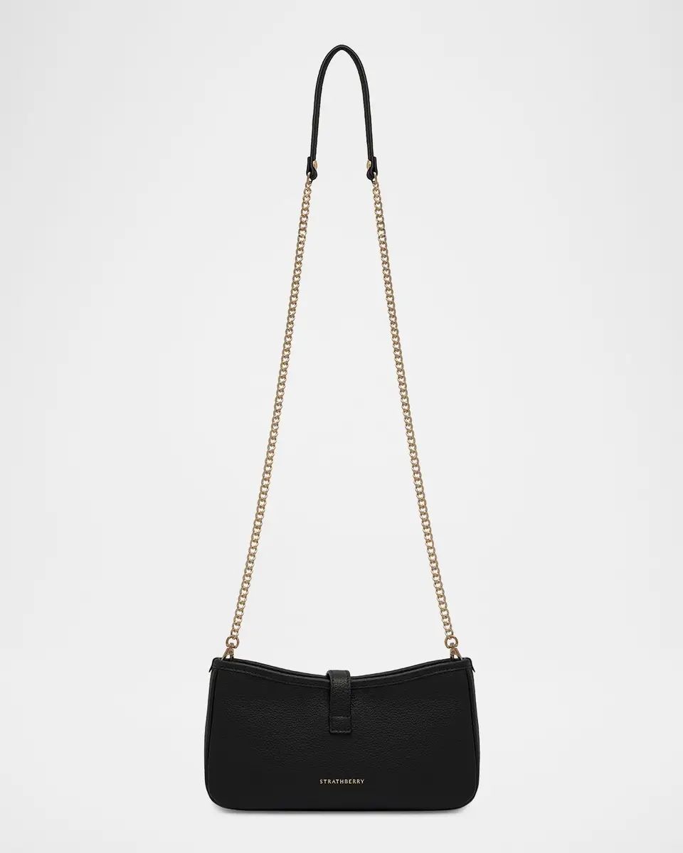 Strathberry Kite Grain Leather Clutch on Chain | Thumbnail 7