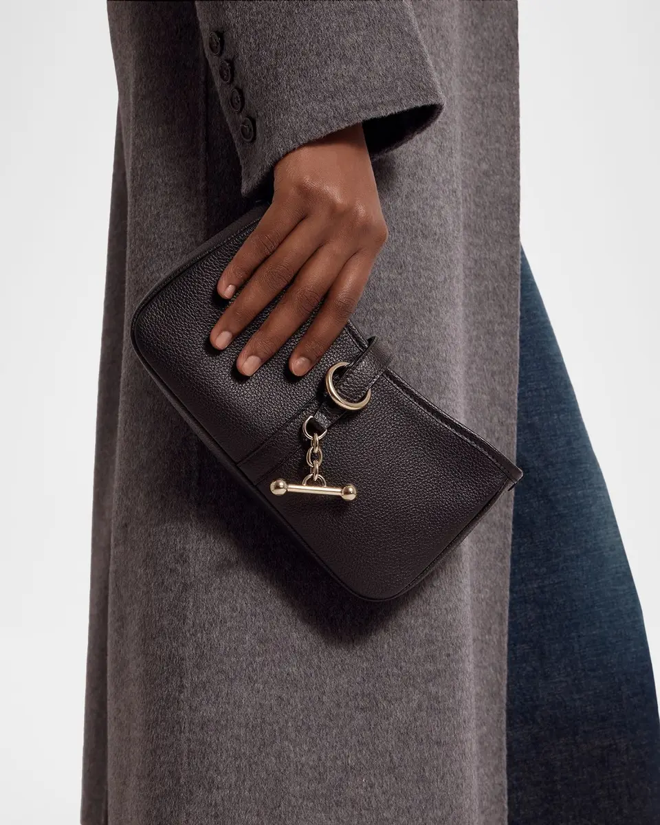 Strathberry Kite Grain Leather Clutch on Chain | Thumbnail 8
