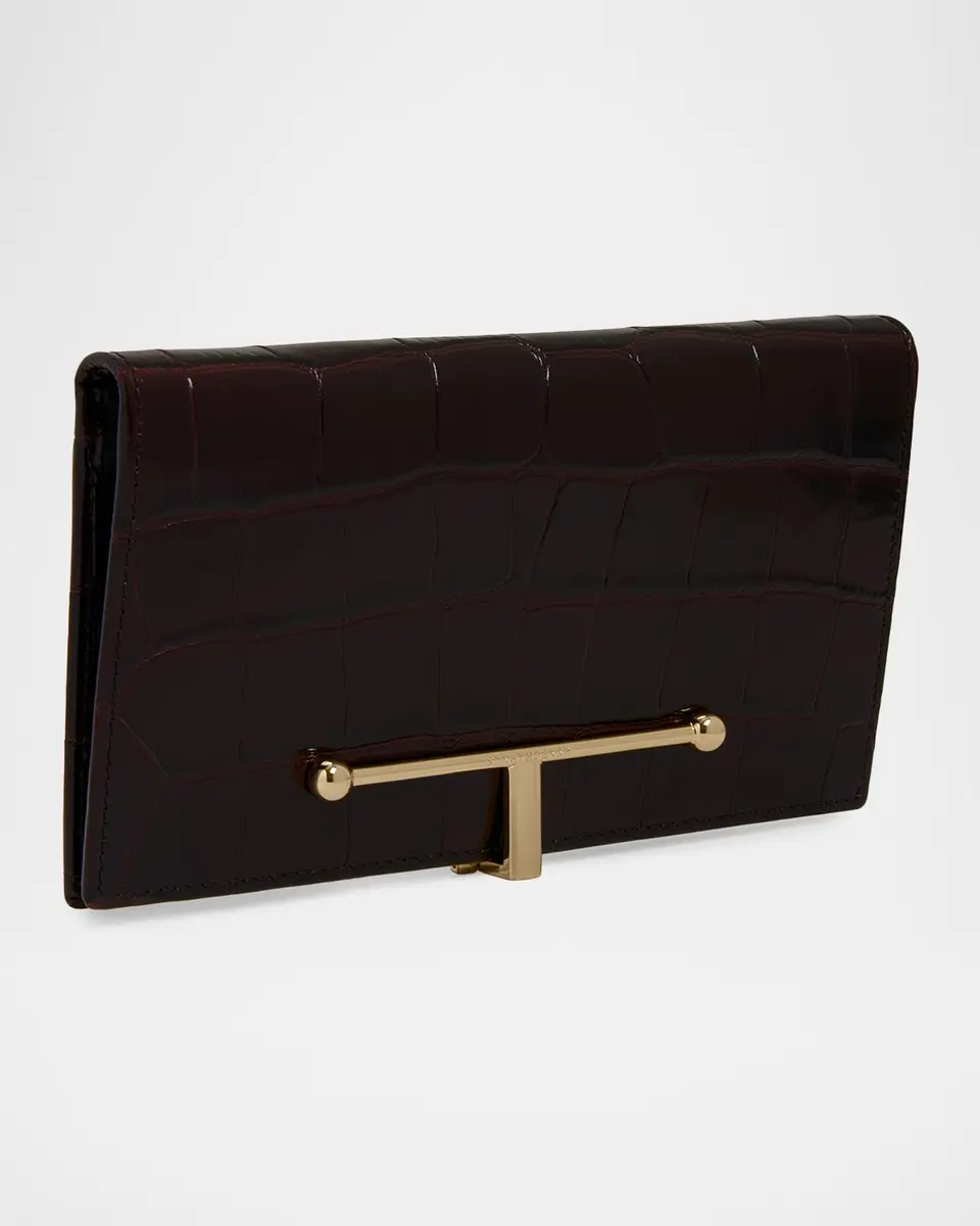 Strathberry Large Melville Street Croc-Embossed Leather Wallet | Thumbnail 3