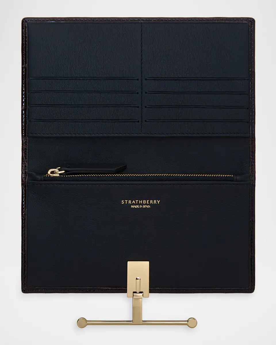 Strathberry Large Melville Street Croc-Embossed Leather Wallet | Thumbnail 4