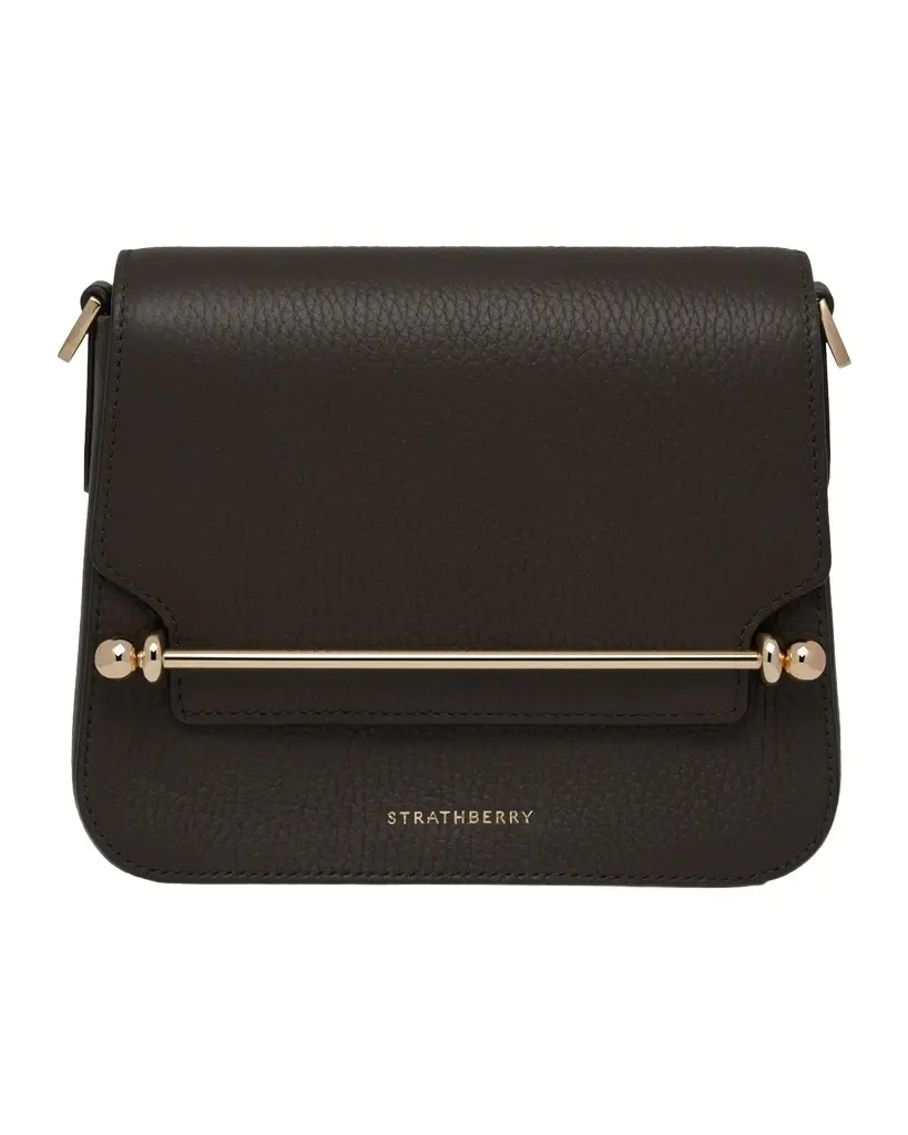 Strathberry Ace Mini Grain Leather Clutch Bag | Image 1 Strathberry Ace Mini Grain Leather Clutch Bag | Image 1