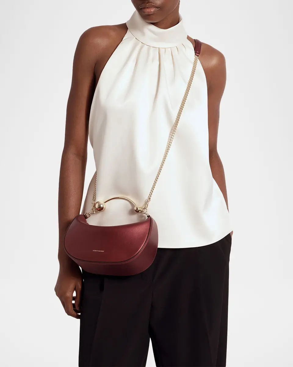Strathberry Crescent Moon Mini Metallic Leather Top-Handle Bag | Thumbnail 2 Strathberry Crescent Moon Mini Metallic Leather Top-Handle Bag | Thumbnail 2