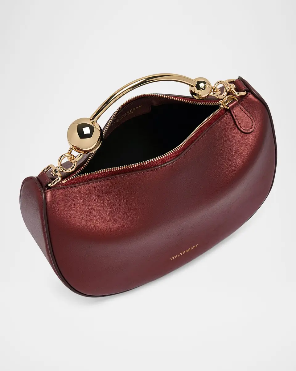 Strathberry Crescent Moon Mini Metallic Leather Top-Handle Bag | Thumbnail 4 Strathberry Crescent Moon Mini Metallic Leather Top-Handle Bag | Thumbnail 4