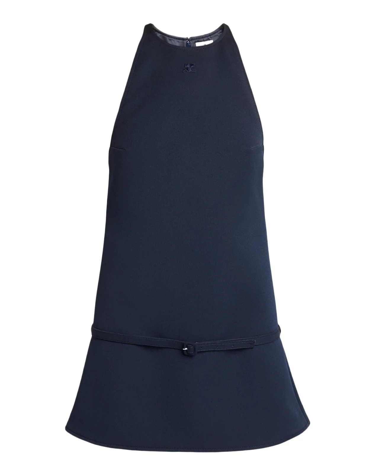 Belted Twill A-Line Minidress Belted Twill A-Line Minidress