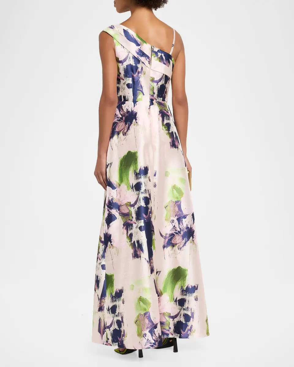Kay Unger New York Whitely Floral Organza Walk Thru Jumpsuit | Thumbnail 3 Kay Unger New York Whitely Floral Organza Walk Thru Jumpsuit | Thumbnail 3