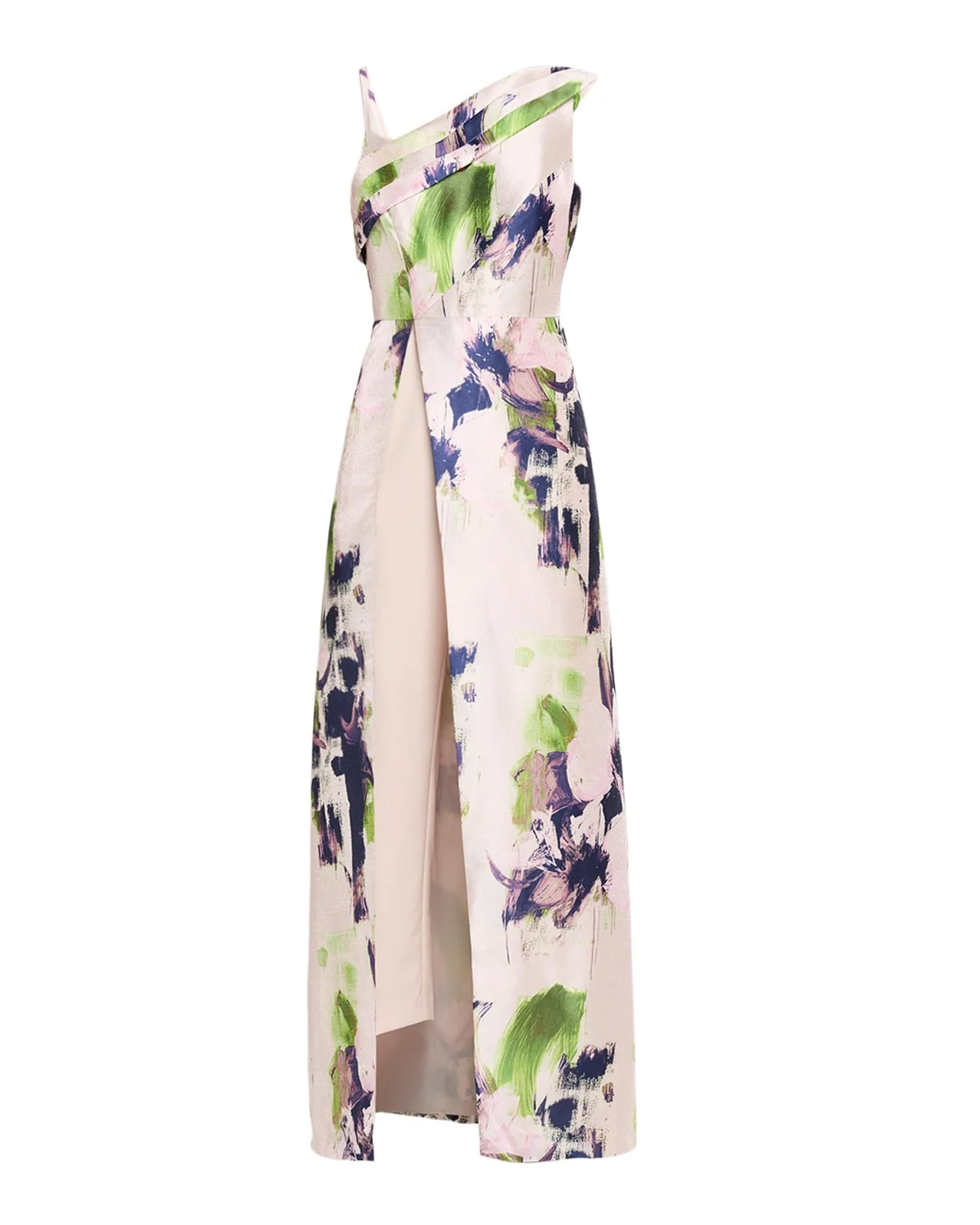 Kay Unger New York Whitely Floral Organza Walk Thru Jumpsuit