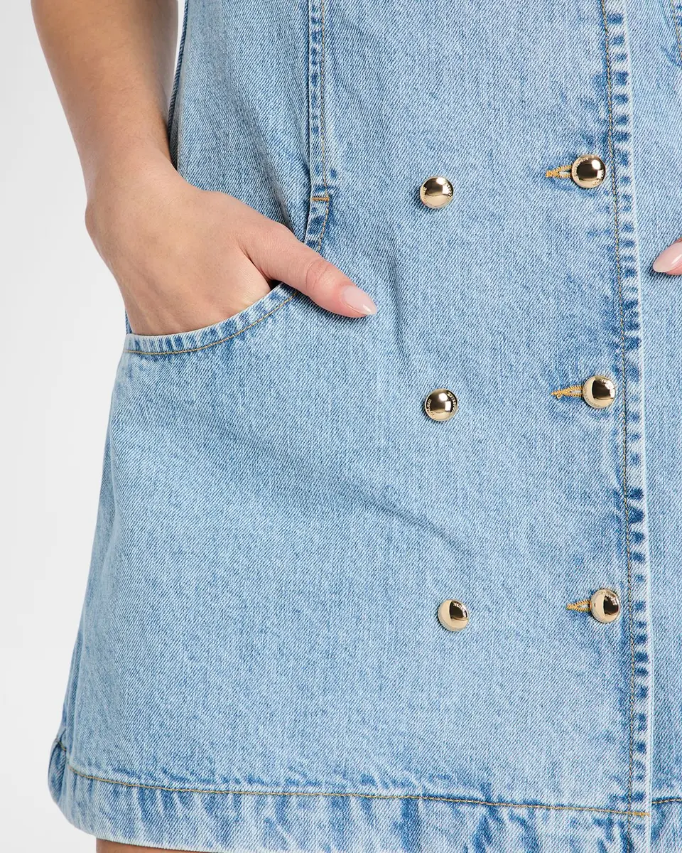 Retrofête Hanna Denim Mini Dress | Thumbnail 5 Retrofête Hanna Denim Mini Dress | Thumbnail 5