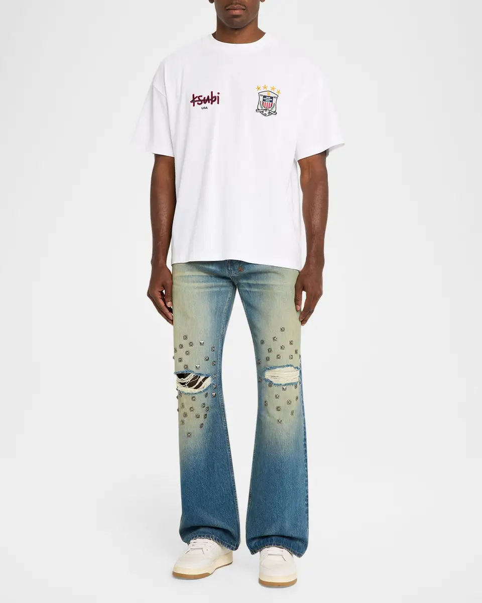 Ksubi Men's Toro Studded Distressed Baggy Jeans | Thumbnail 2 Ksubi Men's Toro Studded Distressed Baggy Jeans | Thumbnail 2