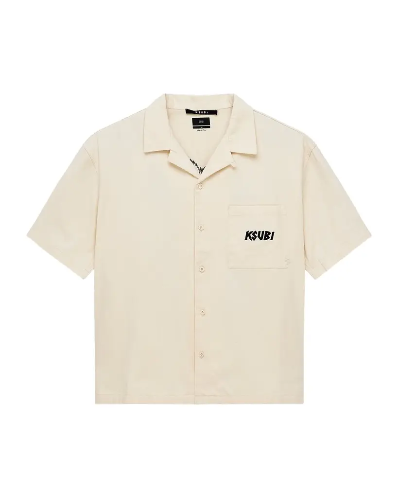 Ksubi Men's Stay Up Logo Camp Shirt | Image 1 Ksubi Men's Stay Up Logo Camp Shirt | Image 1