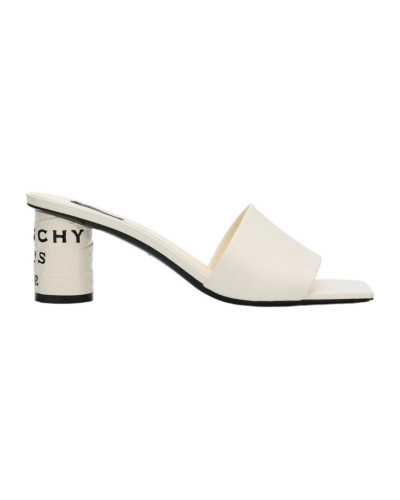 Givenchy 65mm Logo Heel Leather Mule Sandals