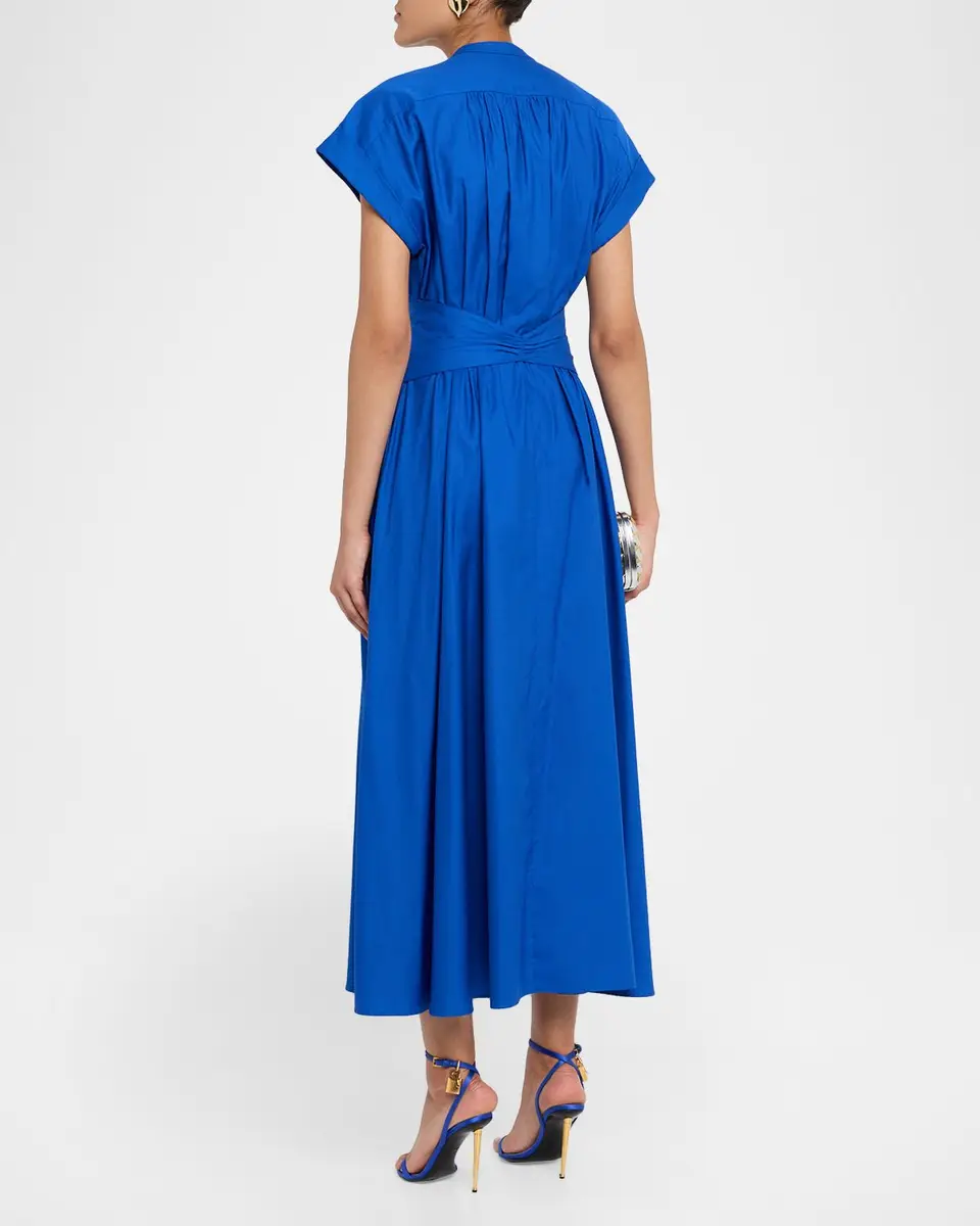 Saloni Neesha Short-Sleeve Cotton Maxi Dress | Thumbnail 3 Saloni Neesha Short-Sleeve Cotton Maxi Dress | Thumbnail 3