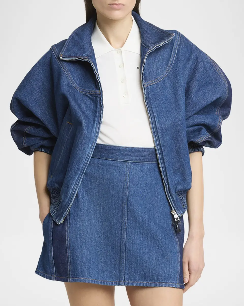 Givenchy Paneled Denim Bomber Jacket | Thumbnail 4