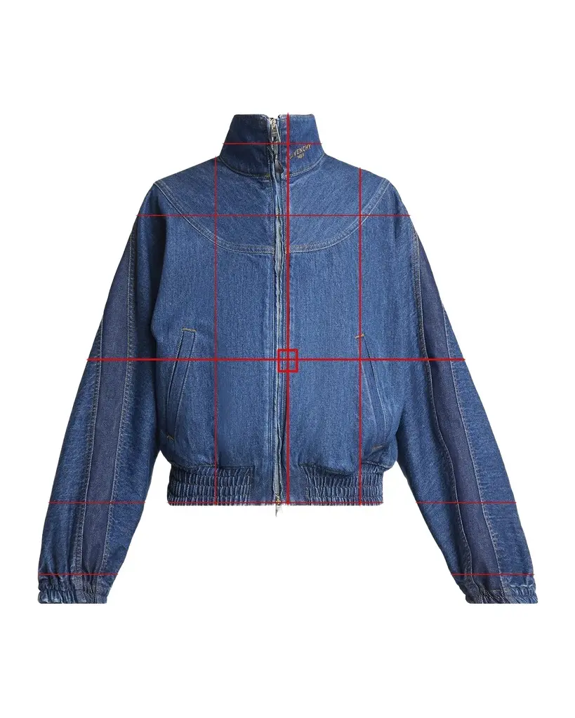 Givenchy Paneled Denim Bomber Jacket | Image 1 Givenchy Paneled Denim Bomber Jacket | Image 1