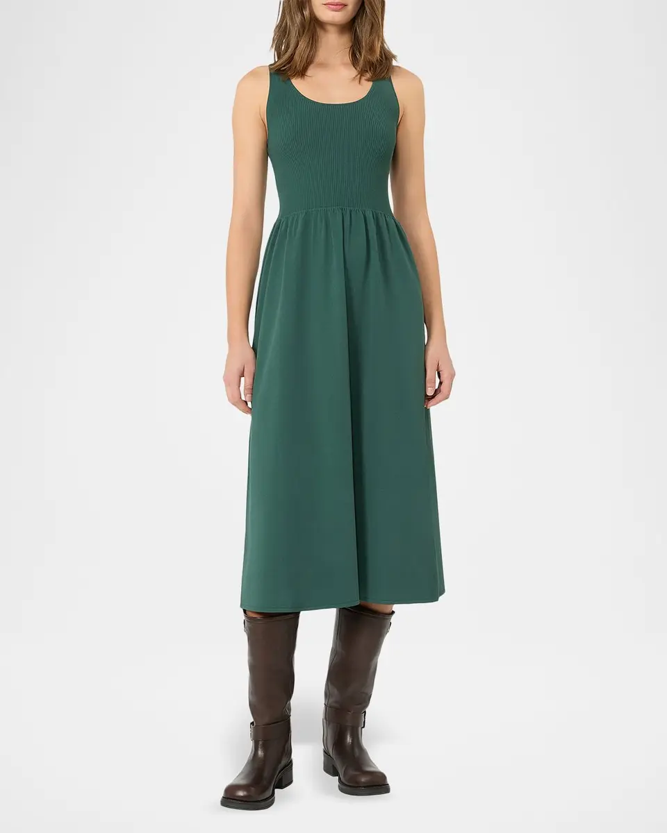 Weekend Max Mara Sleeveless Fit-And-Flare Viscose Midi Dress | Thumbnail 4