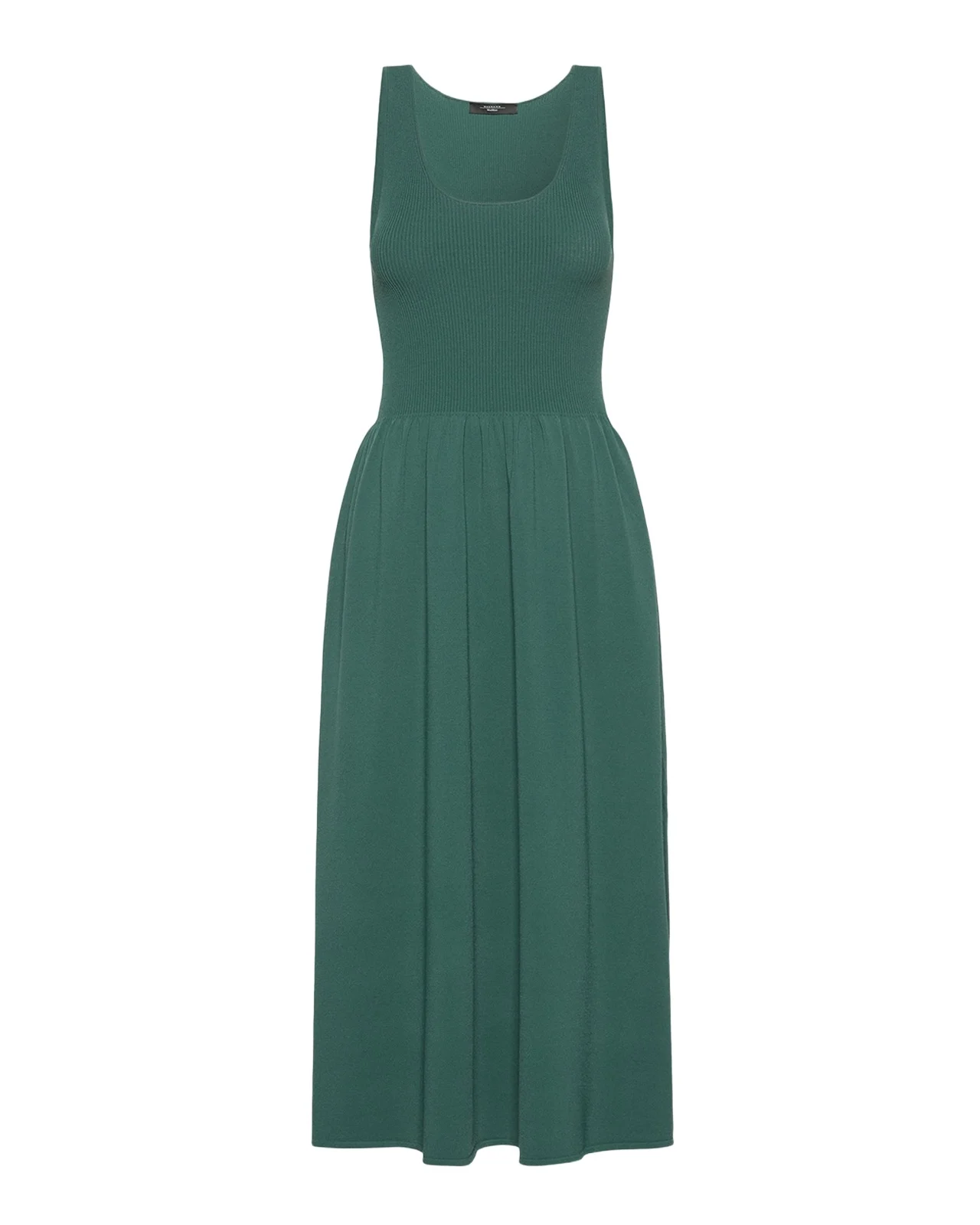 Sleeveless Fit-And-Flare Viscose Midi Dress