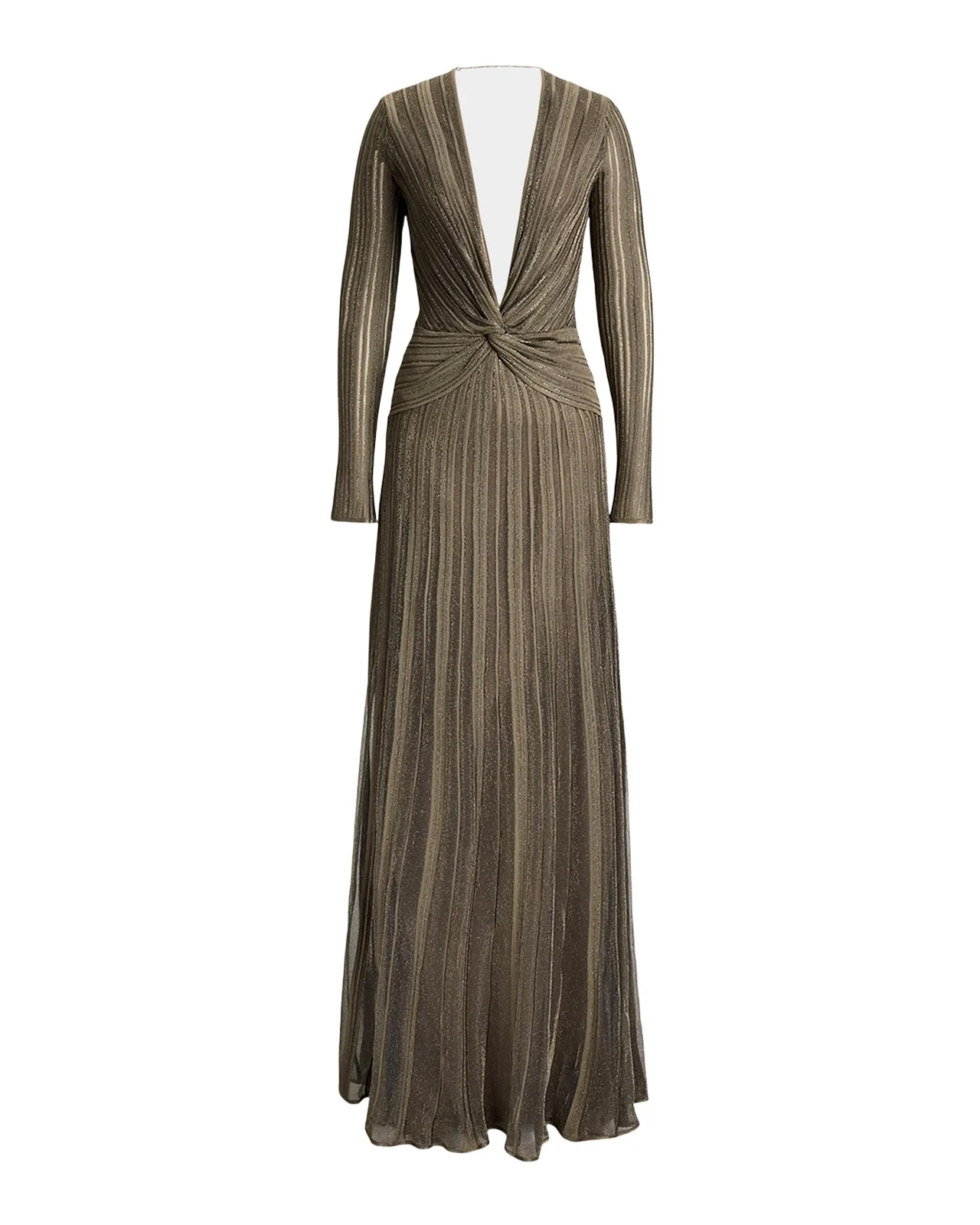 Dabney Pleated Metallic Evening Dress Dabney Pleated Metallic Evening Dress